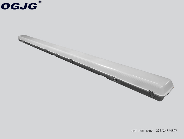 8FT 180W 347V 480V LED Vapor Tight Fixture